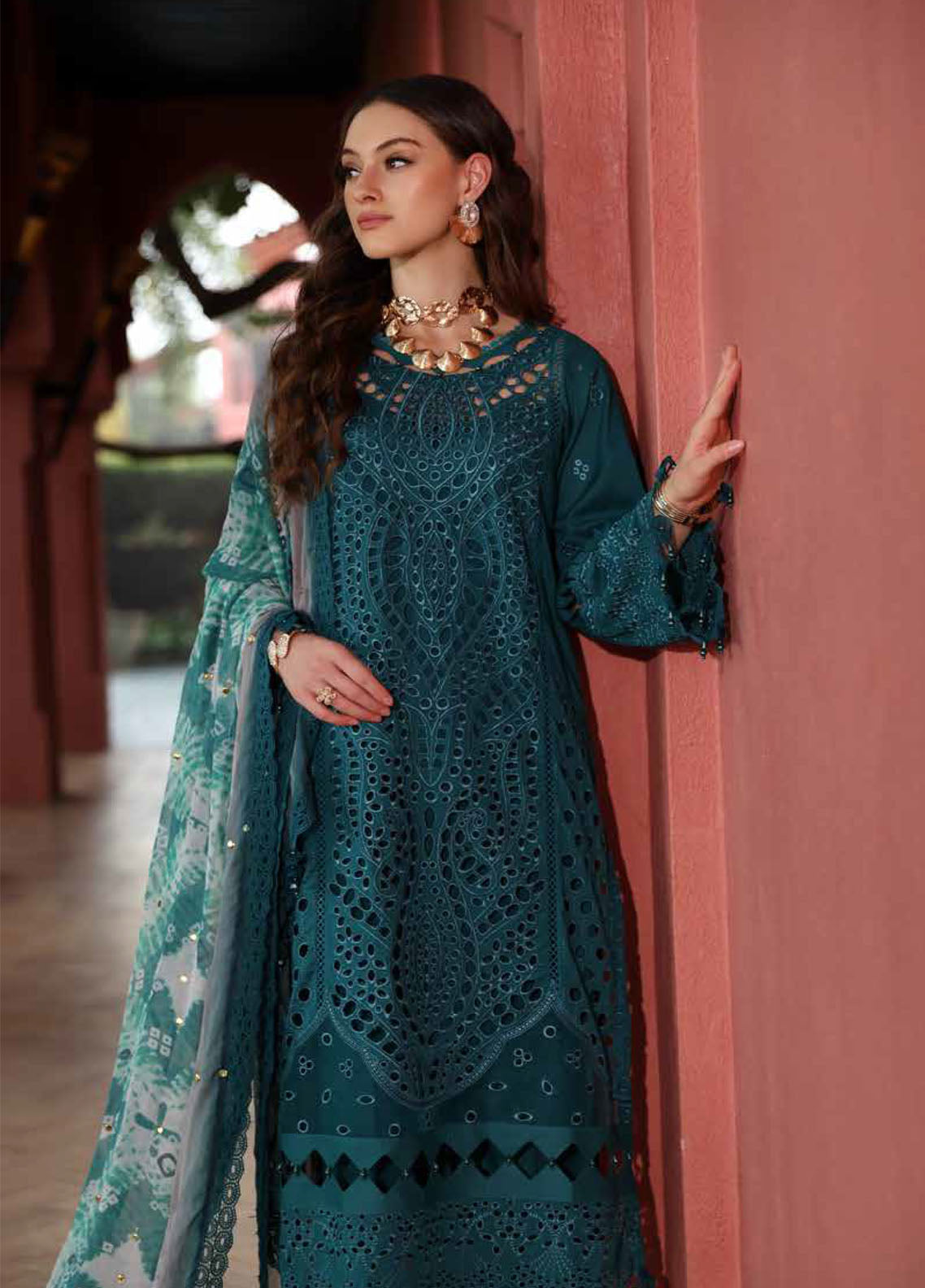 Bazaar by Nureh Embroidered Lawn Suits Unstitched 3 Piece - NU25BL NE-107 Bazaar by Nureh Embroidered Lawn Suits Unstitched 3 Piece - NU25BL NE-107