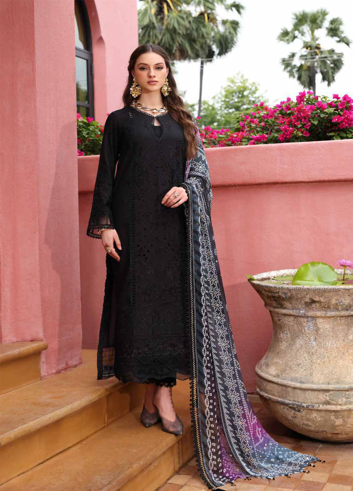 Bazaar by Nureh Embroidered Lawn Suits Unstitched 3 Piece - NU25BL NE-110 Bazaar by Nureh Embroidered Lawn Suits Unstitched 3 Piece - NU25BL NE-110