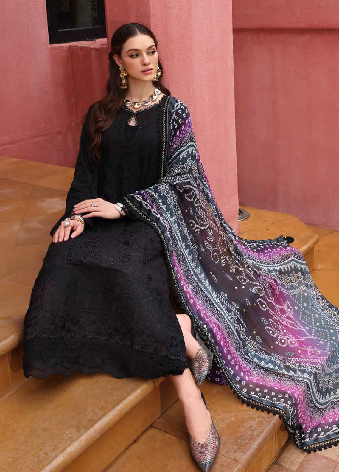 Bazaar by Nureh Embroidered Lawn Suits Unstitched 3 Piece - NU25BL NE-110 Bazaar by Nureh Embroidered Lawn Suits Unstitched 3 Piece - NU25BL NE-110