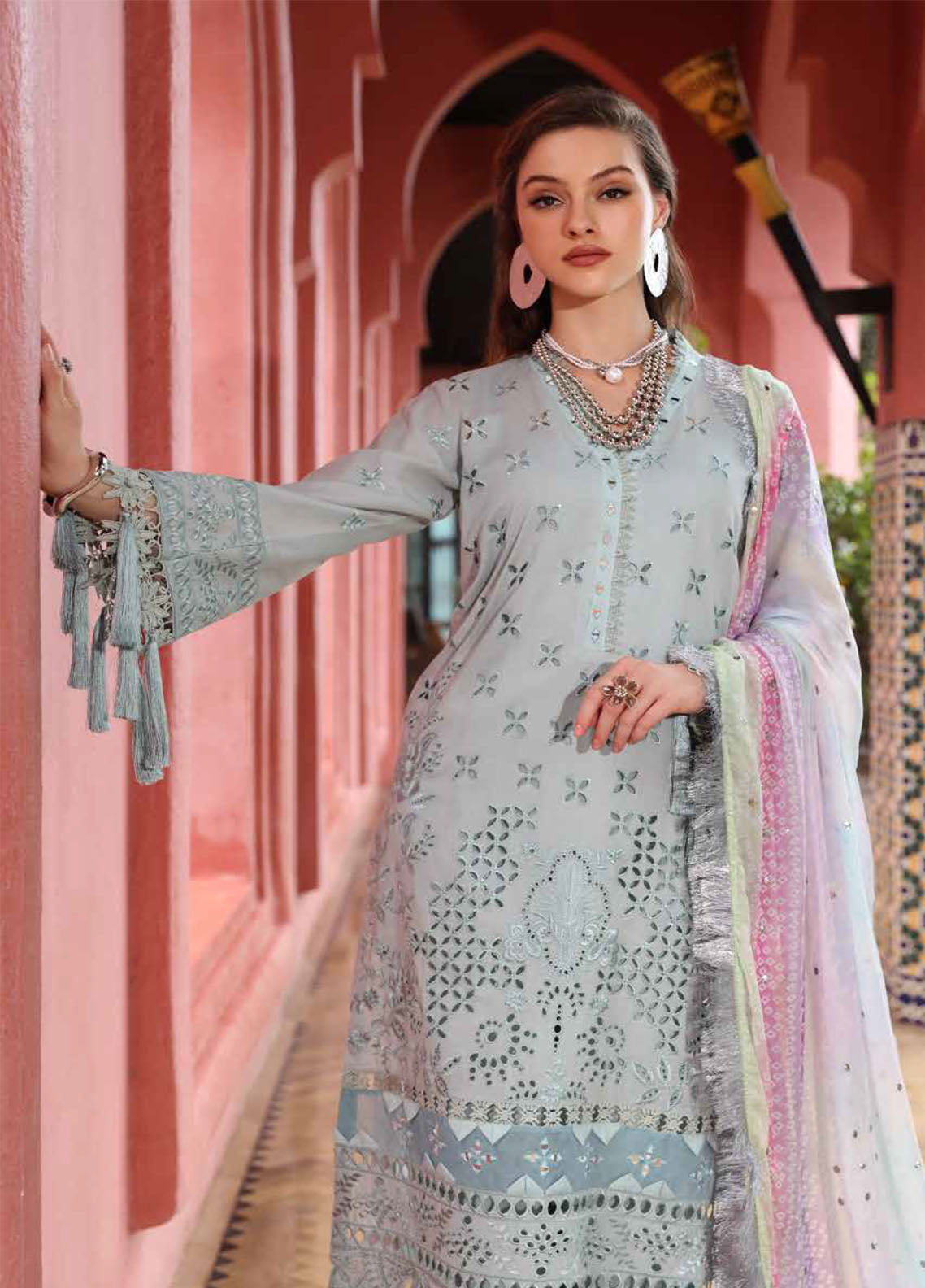 Bazaar by Nureh Embroidered Lawn Suits Unstitched 3 Piece - NU25BL NE-111 Bazaar by Nureh Embroidered Lawn Suits Unstitched 3 Piece - NU25BL NE-111