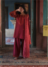 Before Sunset By Casual Lite Premium Embroidered Cotton Lawn 3 Piece Stitched Suit CL26BSS D-02 CRIMSON SERENITY