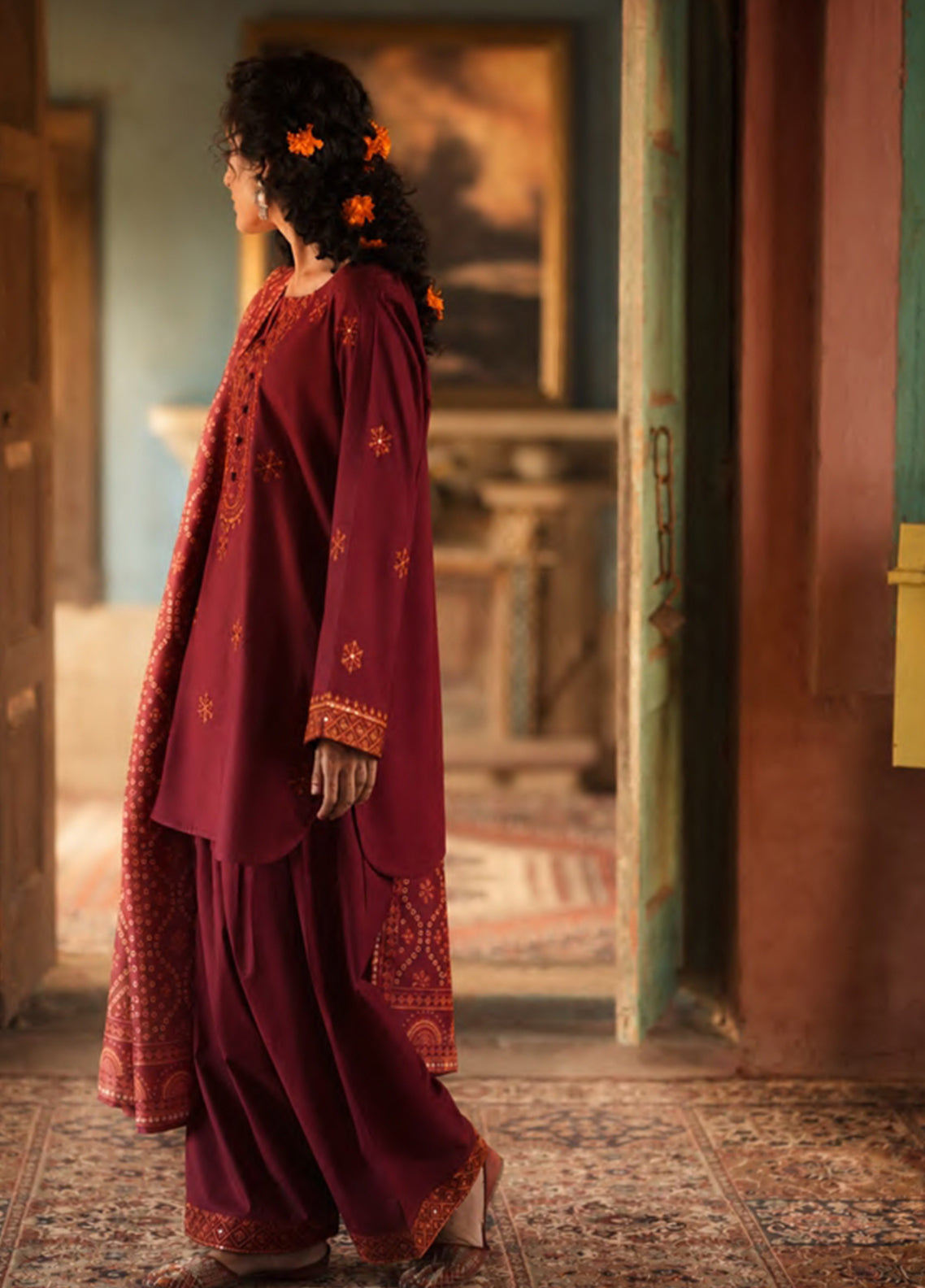 Before Sunset By Casual Lite Premium Embroidered Cotton Lawn 3 Piece Stitched Suit CL26BSS D-02 CRIMSON SERENITY Before Sunset By Casual Lite Premium Embroidered Cotton Lawn 3 Piece Stitched Suit CL26BSS D-02 CRIMSON SERENITY
