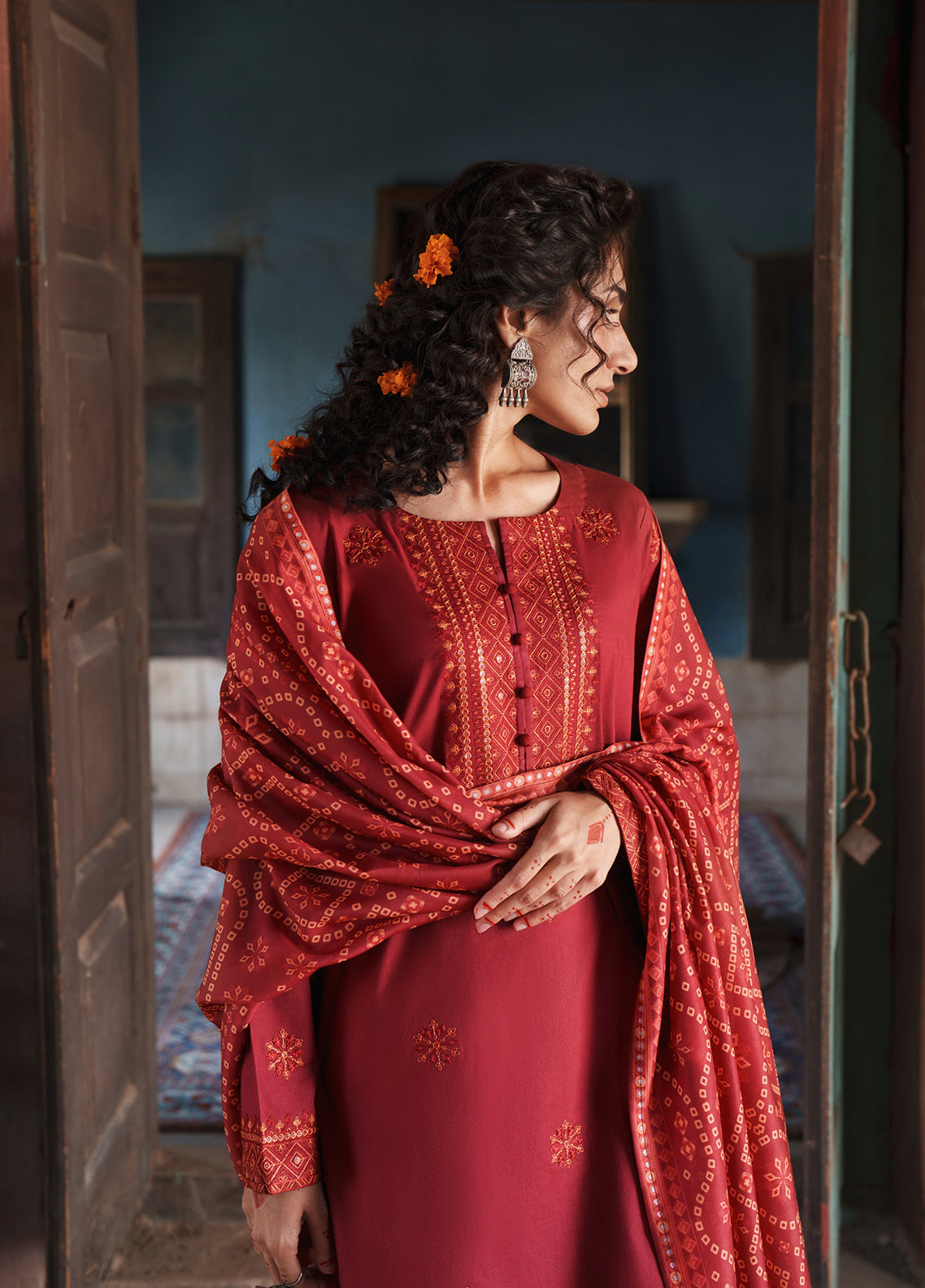 Before Sunset By Casual Lite Premium Embroidered Cotton Lawn 3 Piece Stitched Suit CL26BSS D-02 CRIMSON SERENITY Before Sunset By Casual Lite Premium Embroidered Cotton Lawn 3 Piece Stitched Suit CL26BSS D-02 CRIMSON SERENITY