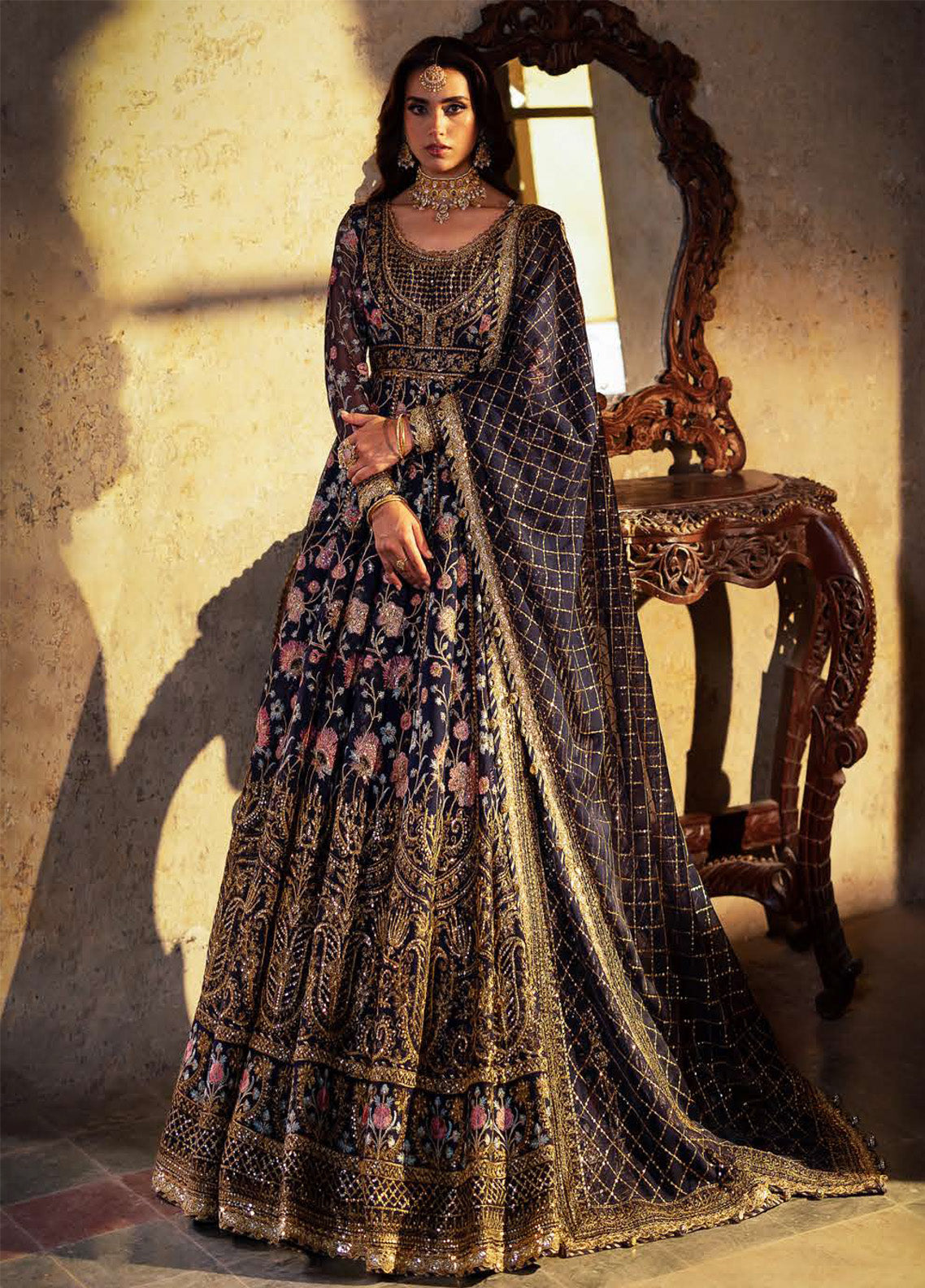 Bekhudi by Asim Jofa Embroidered Chiffon Suits Unstitched 3 Piece - AJ24BK AJKB-09 Bekhudi by Asim Jofa Embroidered Chiffon Suits Unstitched 3 Piece - AJ24BK AJKB-09