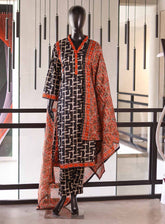 Bin Saeed Digital Printed Lawn Suits Stitched 3 Piece - BS25DPL RF04