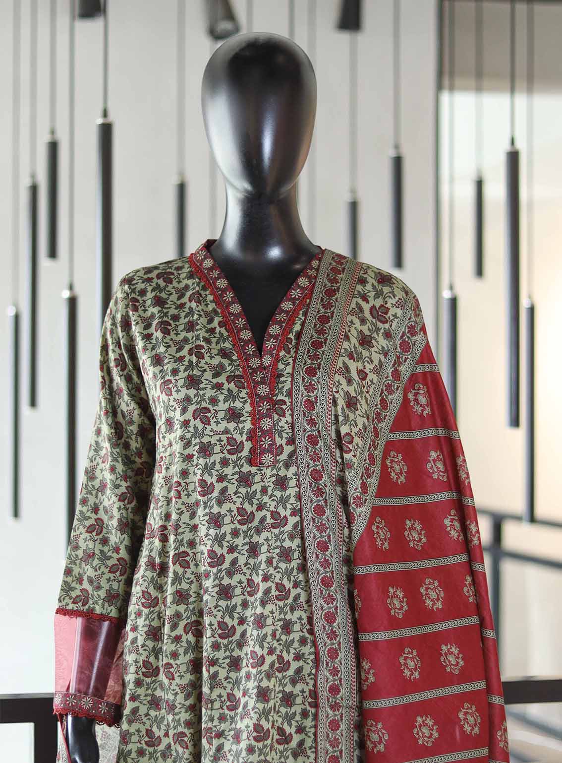 Bin Saeed Digital Printed Lawn Suits Stitched 3 Piece - BS25DPL RF13 Bin Saeed Digital Printed Lawn Suits Stitched 3 Piece - BS25DPL RF13