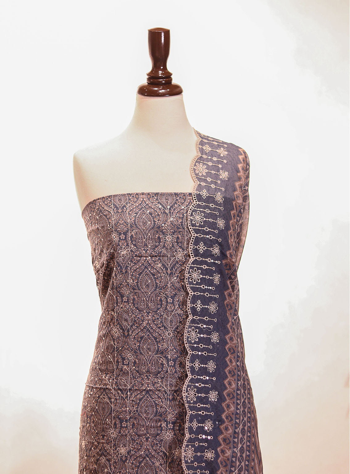 Bin Saeed Embroidered Cotton Suits Unstitched 3 Piece - BS25EL 18 Bin Saeed Embroidered Cotton Suits Unstitched 3 Piece - BS25EL 18