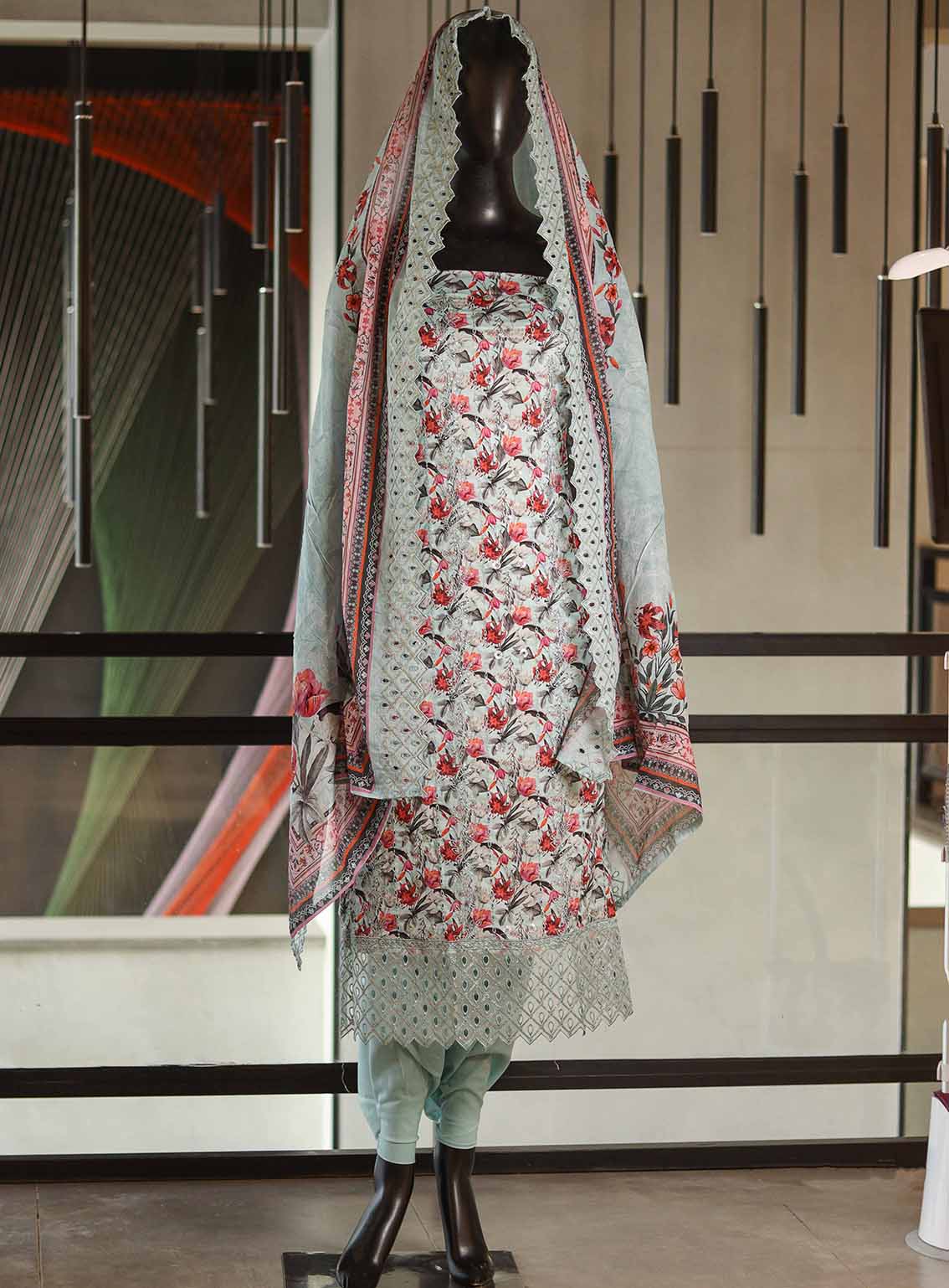 Bin Saeed Embroidered Lawn Suits Unstitched 3 Piece - BS25EC 22 Bin Saeed Embroidered Lawn Suits Unstitched 3 Piece - BS25EC 22