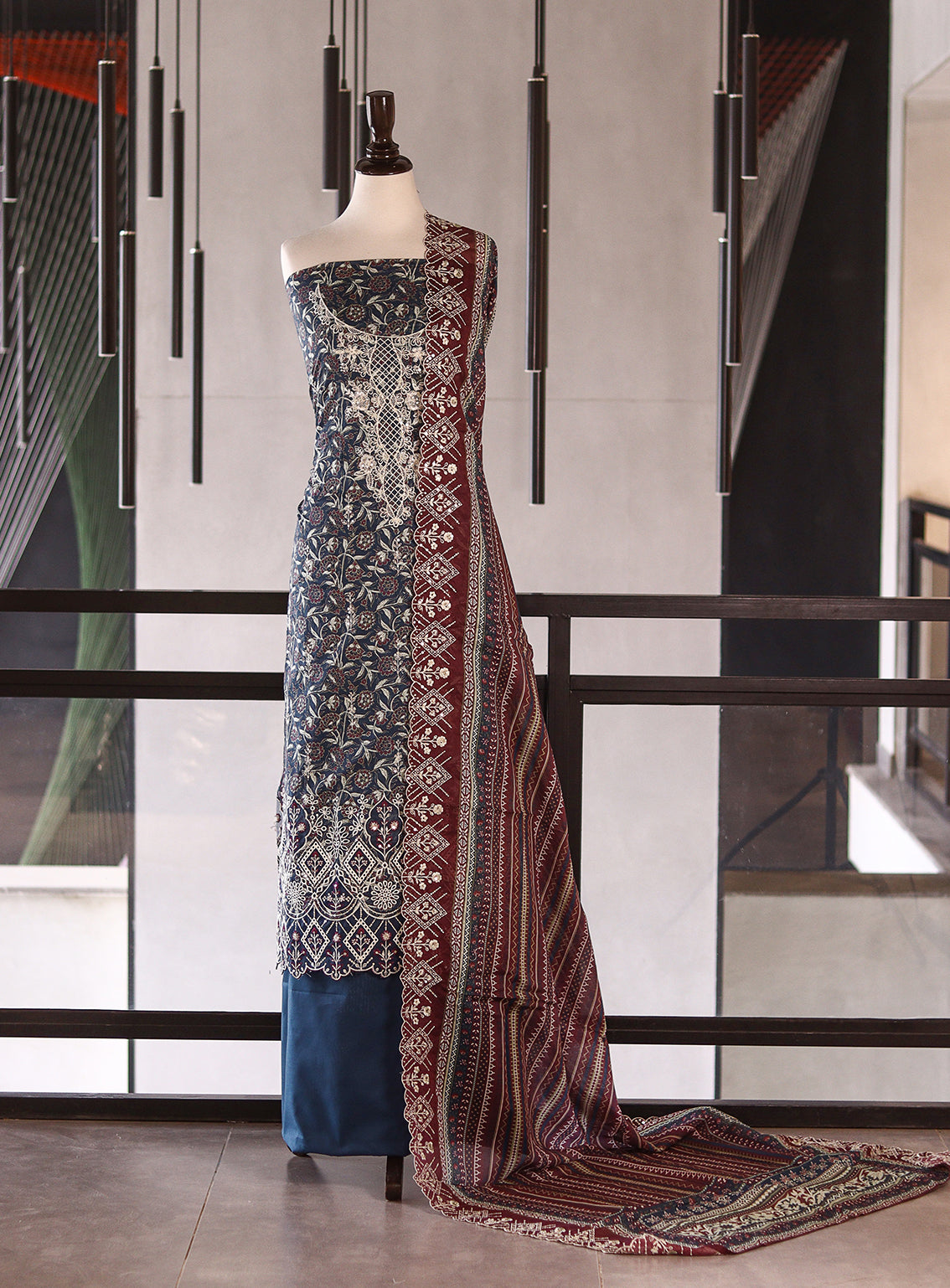 Bin Saeed Digital Embroidered Lawn 3 Piece Unstitched Suits BS26DEL D-555 Bin Saeed Digital Embroidered Lawn 3 Piece Unstitched Suits BS26DEL D-555