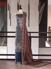 Bin Saeed Digital Embroidered Lawn 3 Piece Unstitched Suits BS26DEL D-555