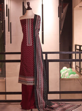Bin Saeed Digital Printed Cotton 3 Piece Unstitched Suit BS26DPL D-115