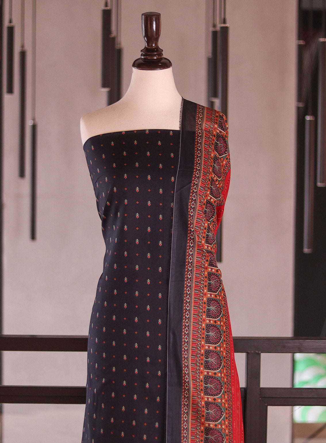 Bin Saeed Digital Printed Cotton 3 Piece Unstitched Suit BS26DPL D-ALL02-BLRD Bin Saeed Digital Printed Cotton 3 Piece Unstitched Suit BS26DPL D-ALL02-BLRD