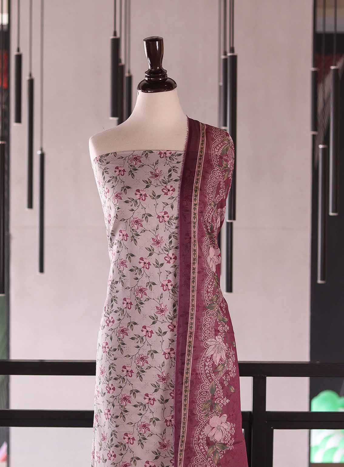 Bin Saeed Digital Printed Cotton 3 Piece Unstitched Suits BS26DPL D-022 Bin Saeed Digital Printed Cotton 3 Piece Unstitched Suits BS26DPL D-022