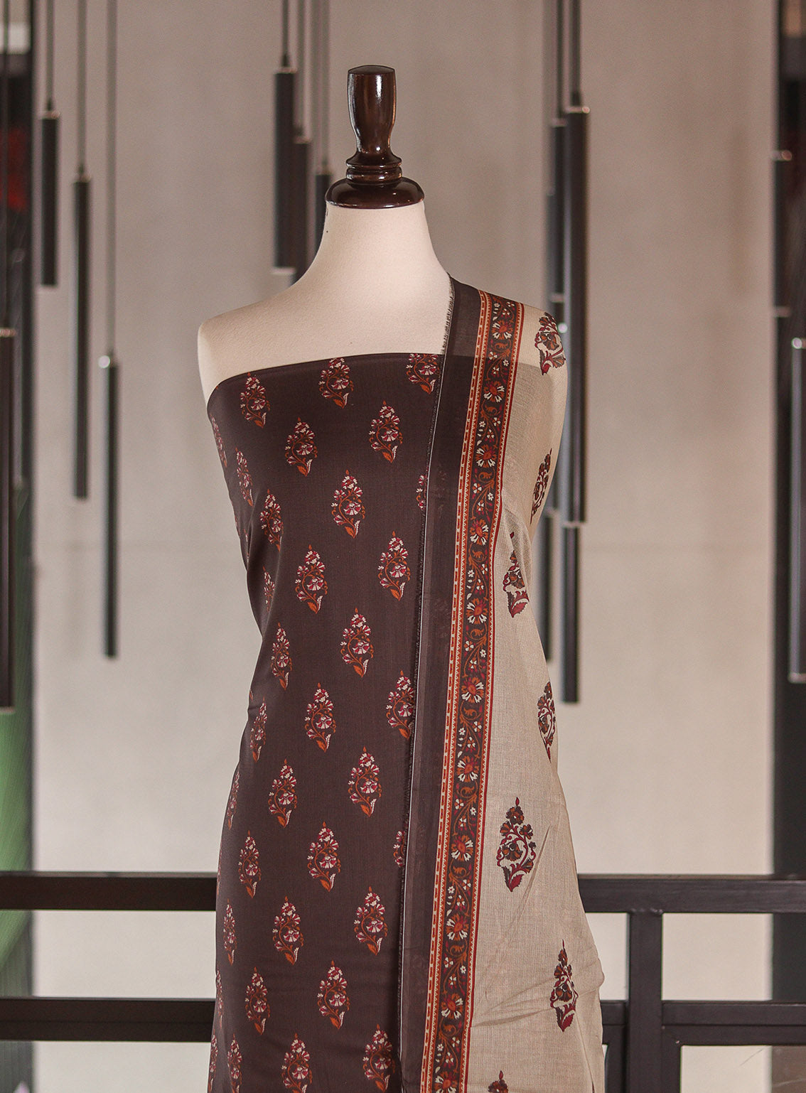 Bin Saeed Digital Printed Cotton 3 Piece Unstitched Suits BS26DPL D-033-BG Bin Saeed Digital Printed Cotton 3 Piece Unstitched Suits BS26DPL D-033-BG