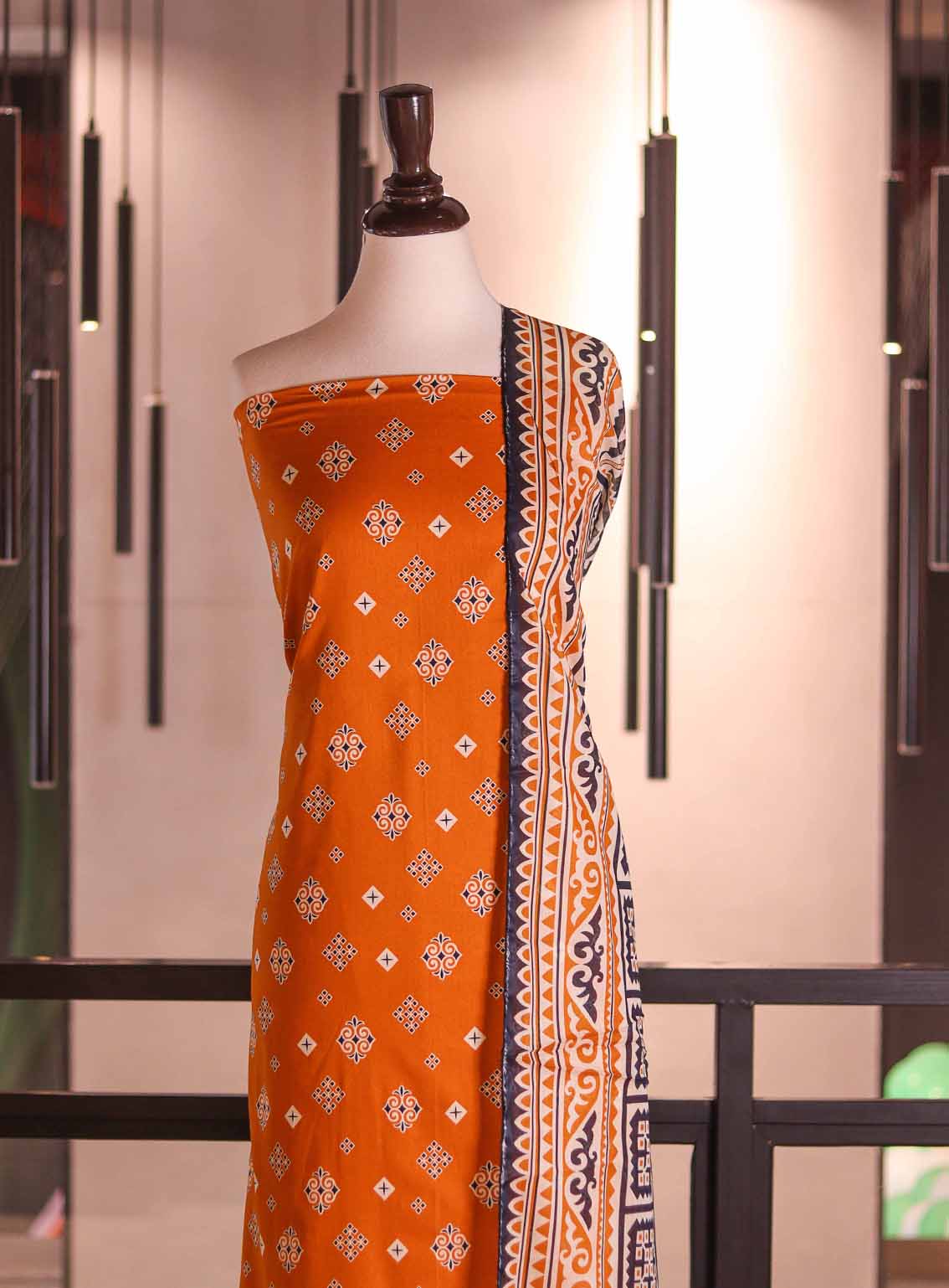 Bin Saeed Digital Printed Cotton 3 Piece Unstitched Suits BS26DPL D-128 Bin Saeed Digital Printed Cotton 3 Piece Unstitched Suits BS26DPL D-128