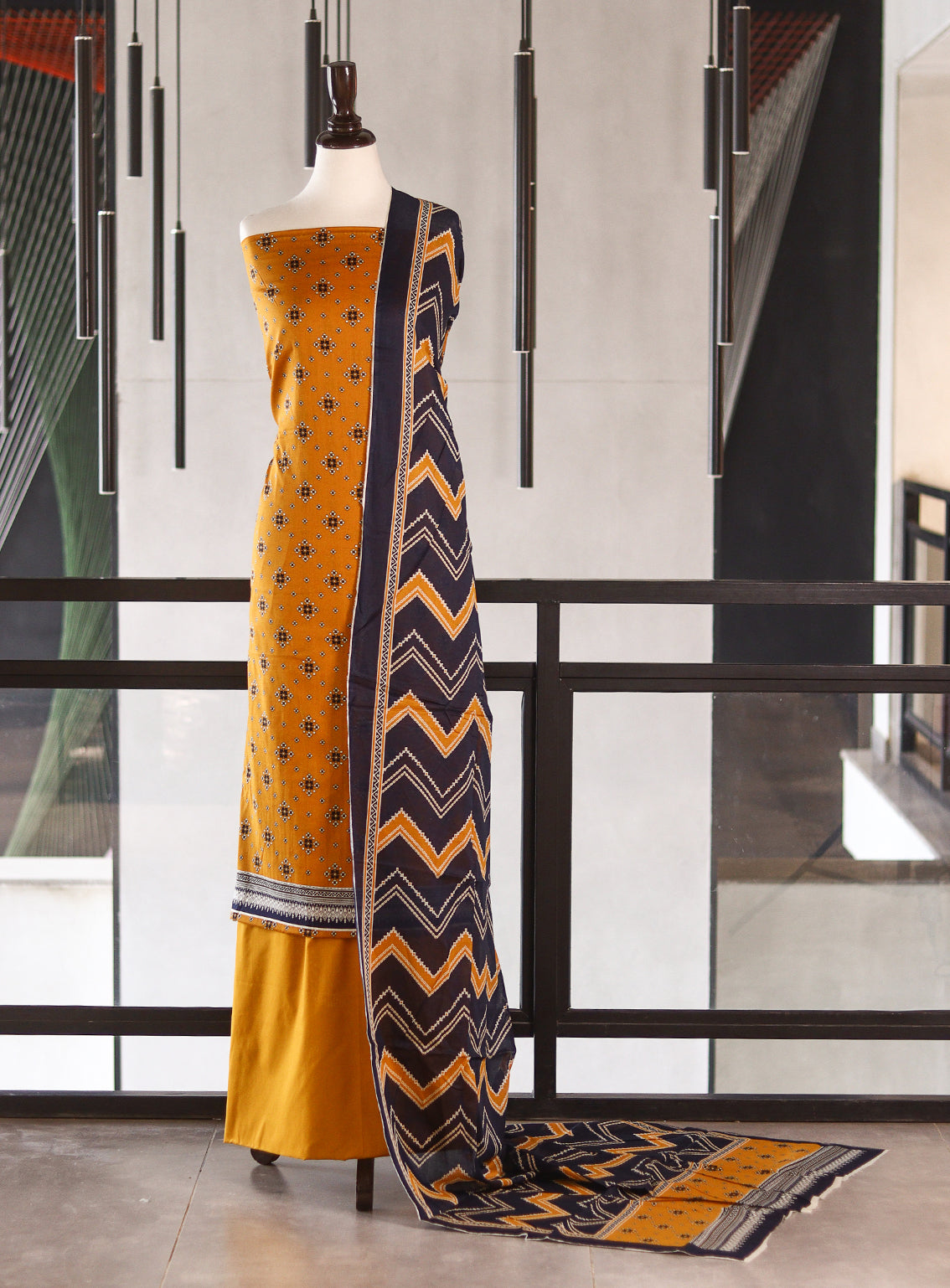 Bin Saeed Digital Printed Lawn 3 Piece Unstitched Suits BS26DPL D-199-MTBL Bin Saeed Digital Printed Lawn 3 Piece Unstitched Suits BS26DPL D-199-MTBL