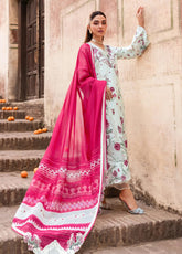 Breeze By Saira Shakira Luxury Embroidered Lawn 3 Piece Unstitched Suit SSH26BLL D-1A IVY