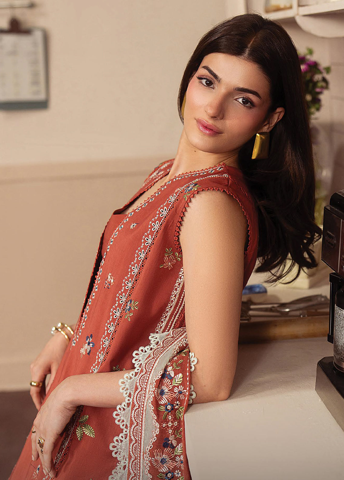 Brewed By Ayzel Luxury Embroidered Lawn 3 Piece Unstitched Suit AZL26BLL D-142 TOFFEE Brewed By Ayzel Luxury Embroidered Lawn 3 Piece Unstitched Suit AZL26BLL D-142 TOFFEE