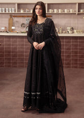 Brewed By Ayzel Luxury Embroidered Lawn 3 Piece Unstitched Suit AZL26BLL D-144 SEPIA