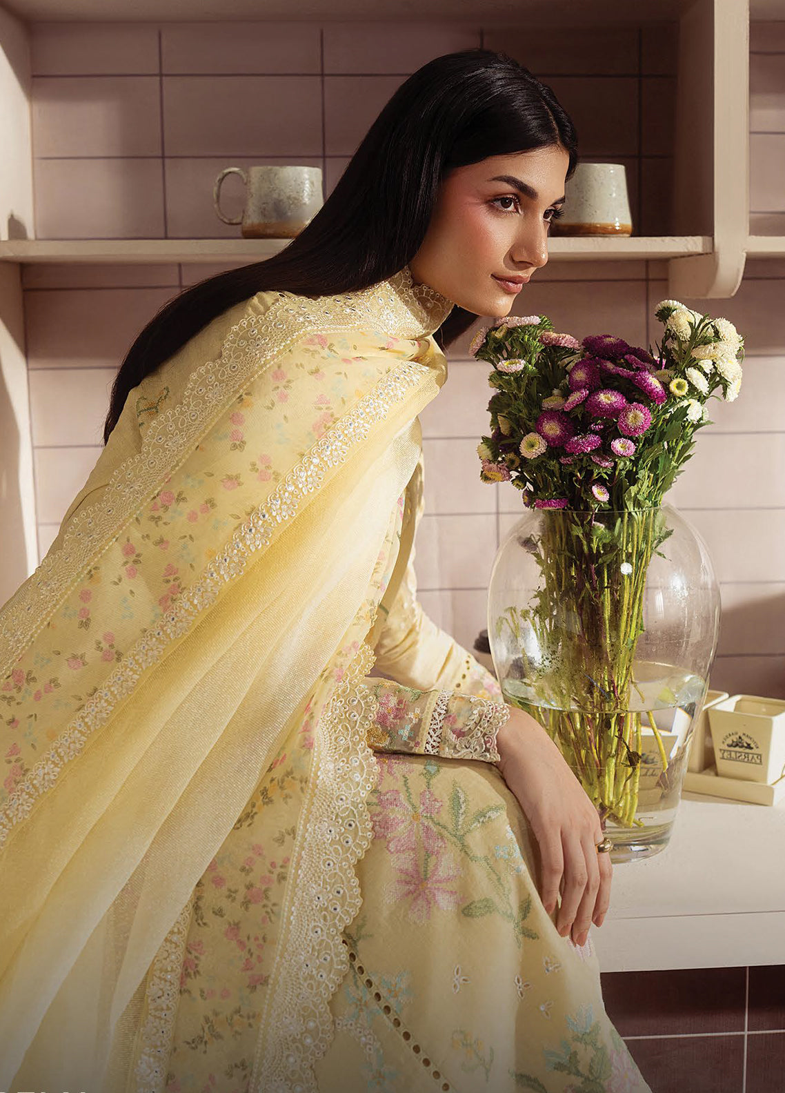 Brewed By Ayzel Luxury Embroidered Lawn 3 Piece Unstitched Suit AZL26BLL D-147 CREMA Brewed By Ayzel Luxury Embroidered Lawn 3 Piece Unstitched Suit AZL26BLL D-147 CREMA