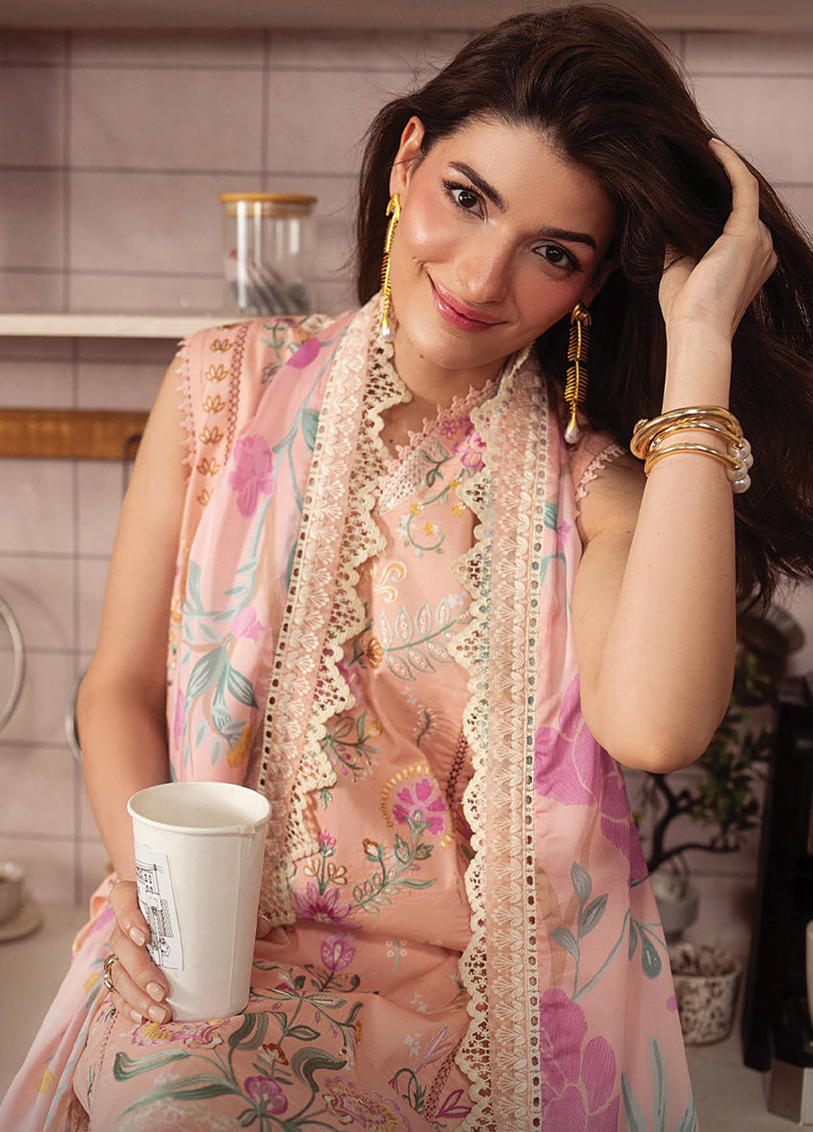 Brewed By Ayzel Luxury Embroidered Lawn 3 Piece Unstitched Suit AZL26BLL D-148 CAFFEINE Brewed By Ayzel Luxury Embroidered Lawn 3 Piece Unstitched Suit AZL26BLL D-148 CAFFEINE