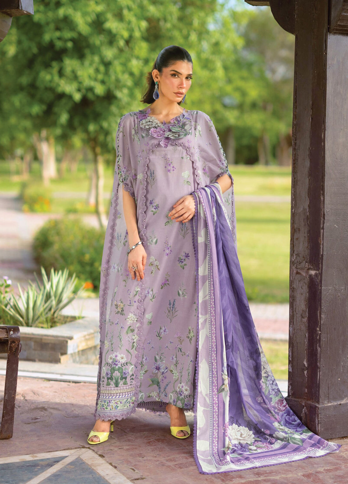Bridgerton By Elaf Premium Printed Lawn 3 Piece Unstitched Suit EF26BP D-EPB-6A LILAC GARDEN Bridgerton By Elaf Premium Printed Lawn 3 Piece Unstitched Suit EF26BP D-EPB-6A LILAC GARDEN
