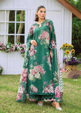 Bridgerton By Elaf Premium Printed Lawn 3 Piece Unstitched Suit EF26BP D-EPB-8B MARIN