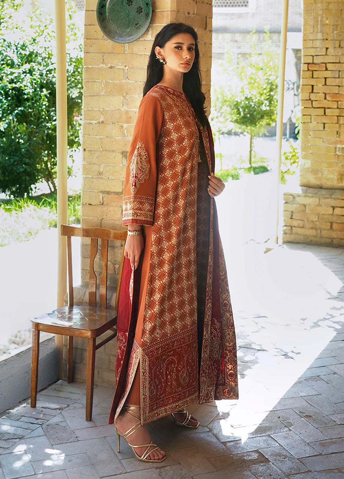 Broadway By Mushq Embroidered Corduroy 3 Piece Unstitched Suit MQ26BER D-111 RUMI SUNSET Broadway By Mushq Embroidered Corduroy 3 Piece Unstitched Suit MQ26BER D-111 RUMI SUNSET
