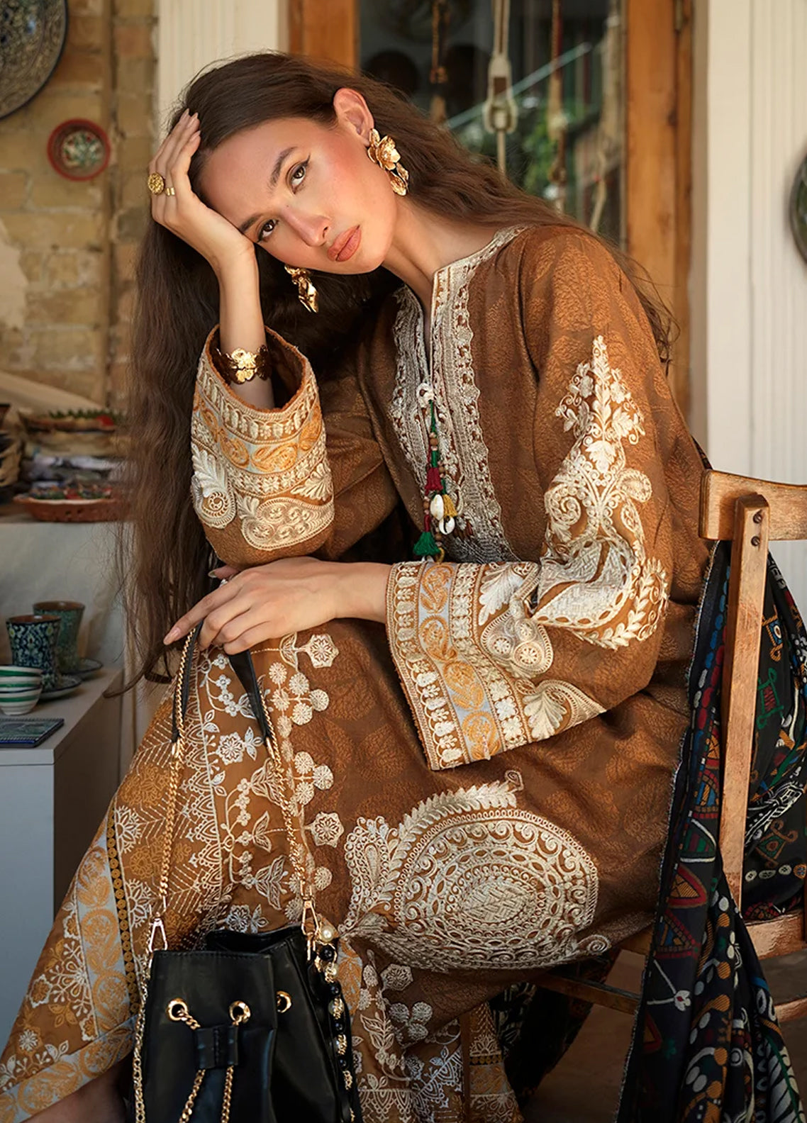 Broadway By Mushq Embroidered Jacquard Viscose 3 Piece Unstitched Suit MQ26BER D-101 SAMARKAND JEWEL Broadway By Mushq Embroidered Jacquard Viscose 3 Piece Unstitched Suit MQ26BER D-101 SAMARKAND JEWEL