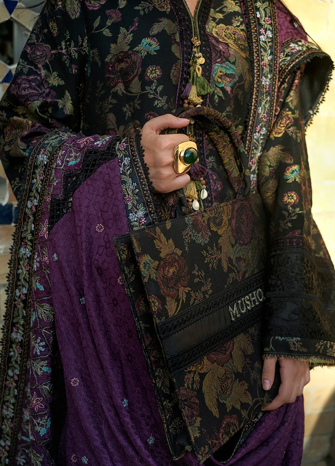 Broadway By Mushq Embroidered Jacquard Viscose 3 Piece Unstitched Suit MQ26BER D-102 REGISTAN MOON Broadway By Mushq Embroidered Jacquard Viscose 3 Piece Unstitched Suit MQ26BER D-102 REGISTAN MOON