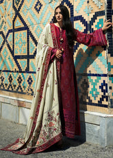 Broadway By Mushq Embroidered Jacquard Viscose 3 Piece Unstitched Suit MQ26BER D-105 CELESTIAL QUEEN