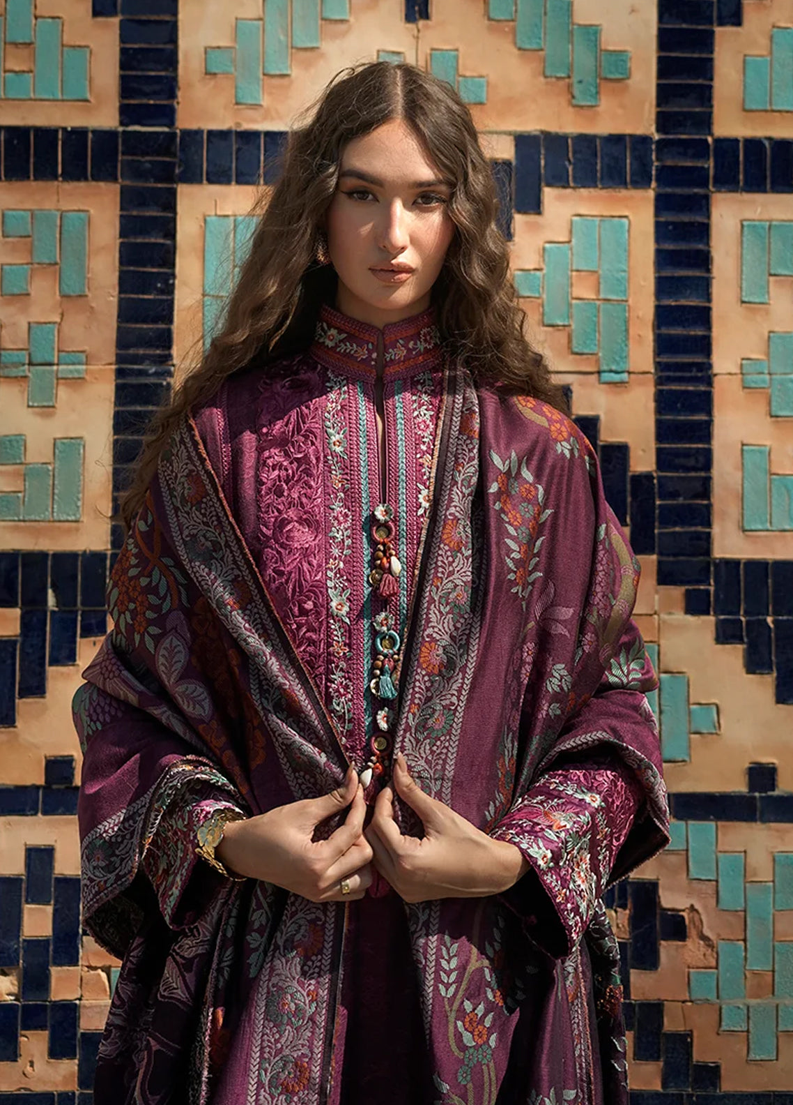 Broadway By Mushq Embroidered Jacquard Viscose 3 Piece Unstitched Suit MQ26BER D-106 MOSAIC REVERIE Broadway By Mushq Embroidered Jacquard Viscose 3 Piece Unstitched Suit MQ26BER D-106 MOSAIC REVERIE