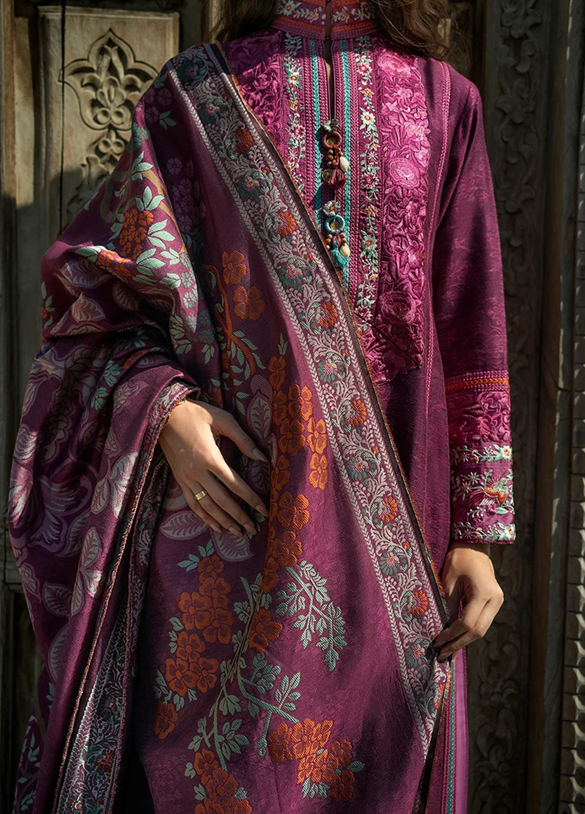 Broadway By Mushq Embroidered Jacquard Viscose 3 Piece Unstitched Suit MQ26BER D-106 MOSAIC REVERIE Broadway By Mushq Embroidered Jacquard Viscose 3 Piece Unstitched Suit MQ26BER D-106 MOSAIC REVERIE