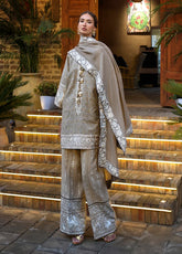 Broadway By Mushq Embroidered Jacquard Viscose 3 Piece Unstitched Suit MQ26BER D-108 EASTERN EMPRESS