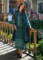 Broadway By Mushq Embroidered Jacquard Viscose 3 Piece Unstitched Suit MQ26BER D-109 AZURE ECHO