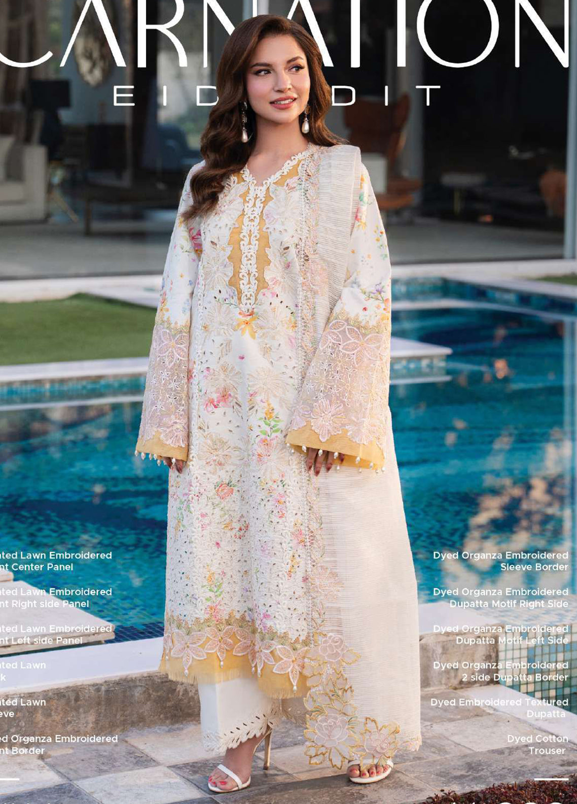 Carnation By Rang Rasiya Embroidered Lawn 3 Piece Unstitched Suit RR26CEE D-01 LILY Carnation By Rang Rasiya Embroidered Lawn 3 Piece Unstitched Suit RR26CEE D-01 LILY