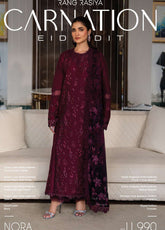 Carnation By Rang Rasiya Embroidered Lawn 3 Piece Unstitched Suit RR26CEE D-15 NORA
