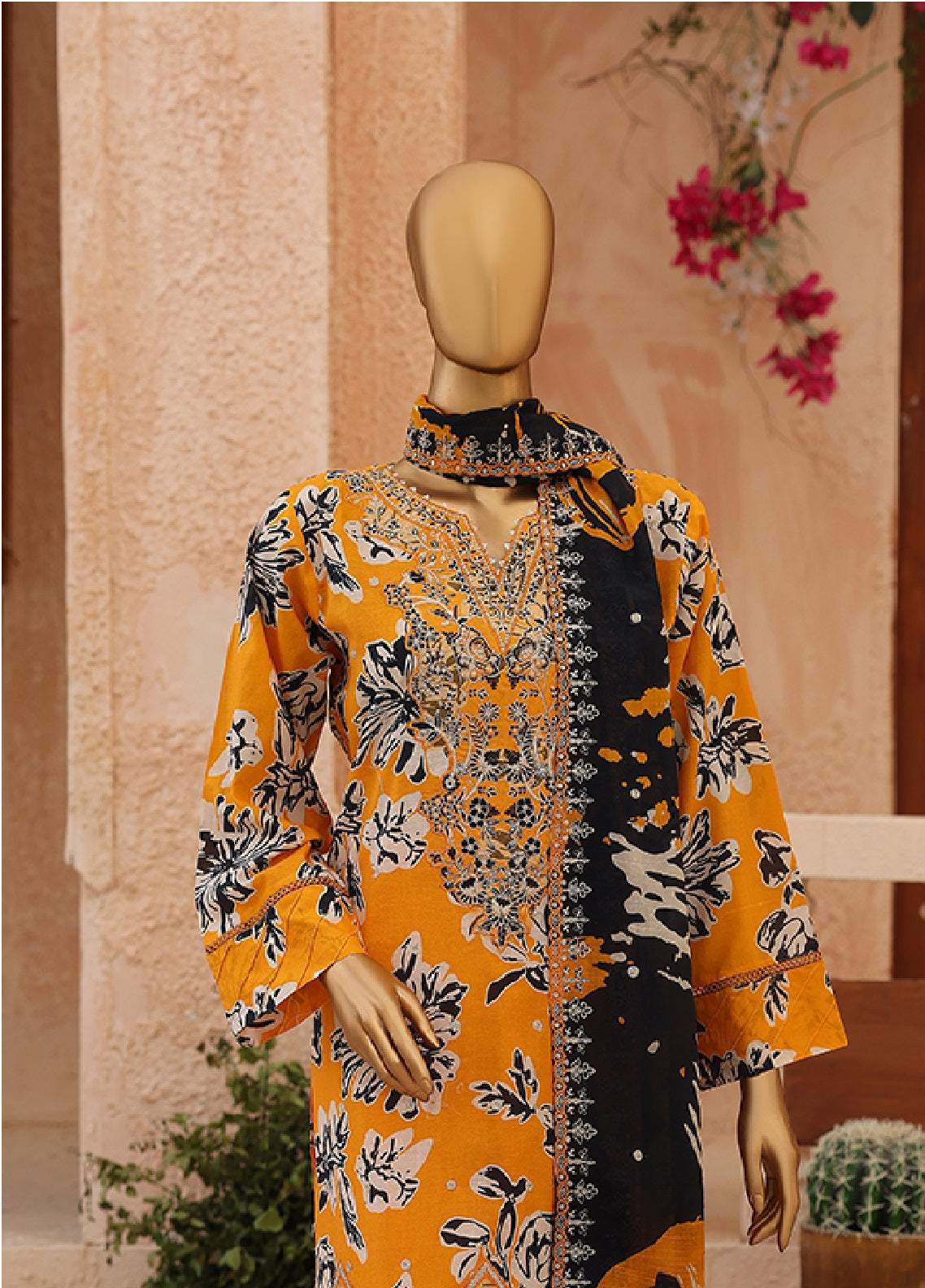 Casca By Schick Embroidered Lawn 3 Piece Unstitched Suit SDH26C D-06 Casca By Schick Embroidered Lawn 3 Piece Unstitched Suit SDH26C D-06
