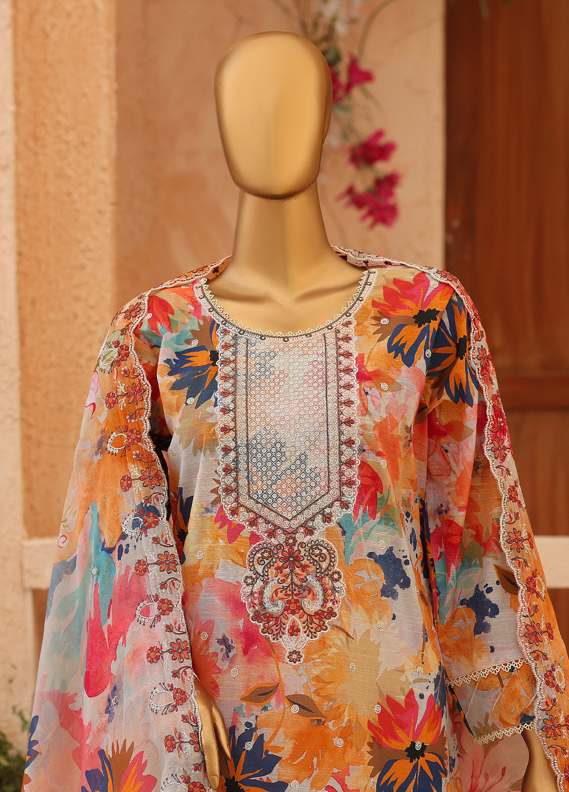 Casca By Schick Embroidered Lawn 3 Piece Unstitched Suit SDH26C D-09 Casca By Schick Embroidered Lawn 3 Piece Unstitched Suit SDH26C D-09
