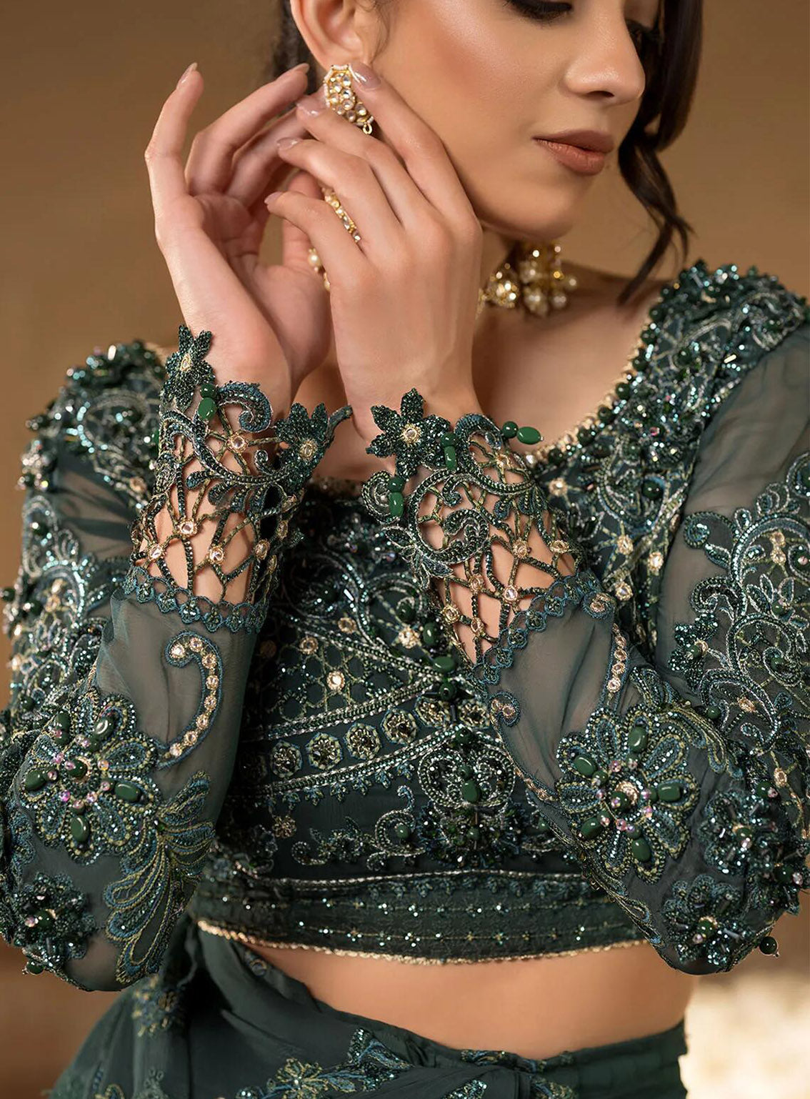 Celebrations by Elaf Embroidered Chiffon Unstitched Saree - EF24CF EFH-01 JAHAN ARA Celebrations by Elaf Embroidered Chiffon Unstitched Saree - EF24CF EFH-01 JAHAN ARA