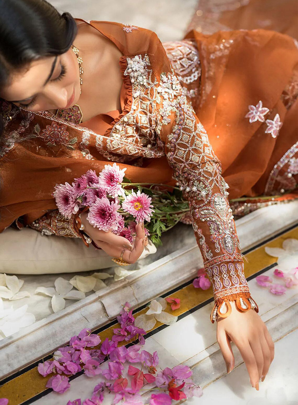 Celebrations by Elaf Embroidered Organza Suits Unstitched 4 Piece - EF24CF EFH-03 SHAHANA Celebrations by Elaf Embroidered Organza Suits Unstitched 4 Piece - EF24CF EFH-03 SHAHANA