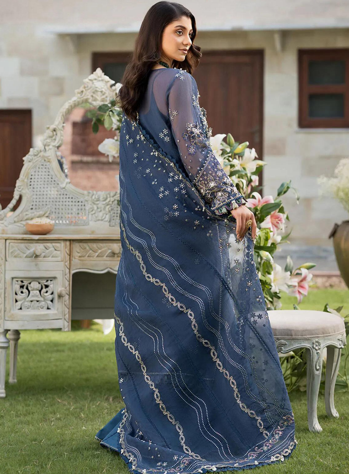 Celebrations by Elaf Embroidered Organza Suits Unstitched 4 Piece - EF24CF EFH-04 FALAK Celebrations by Elaf Embroidered Organza Suits Unstitched 4 Piece - EF24CF EFH-04 FALAK