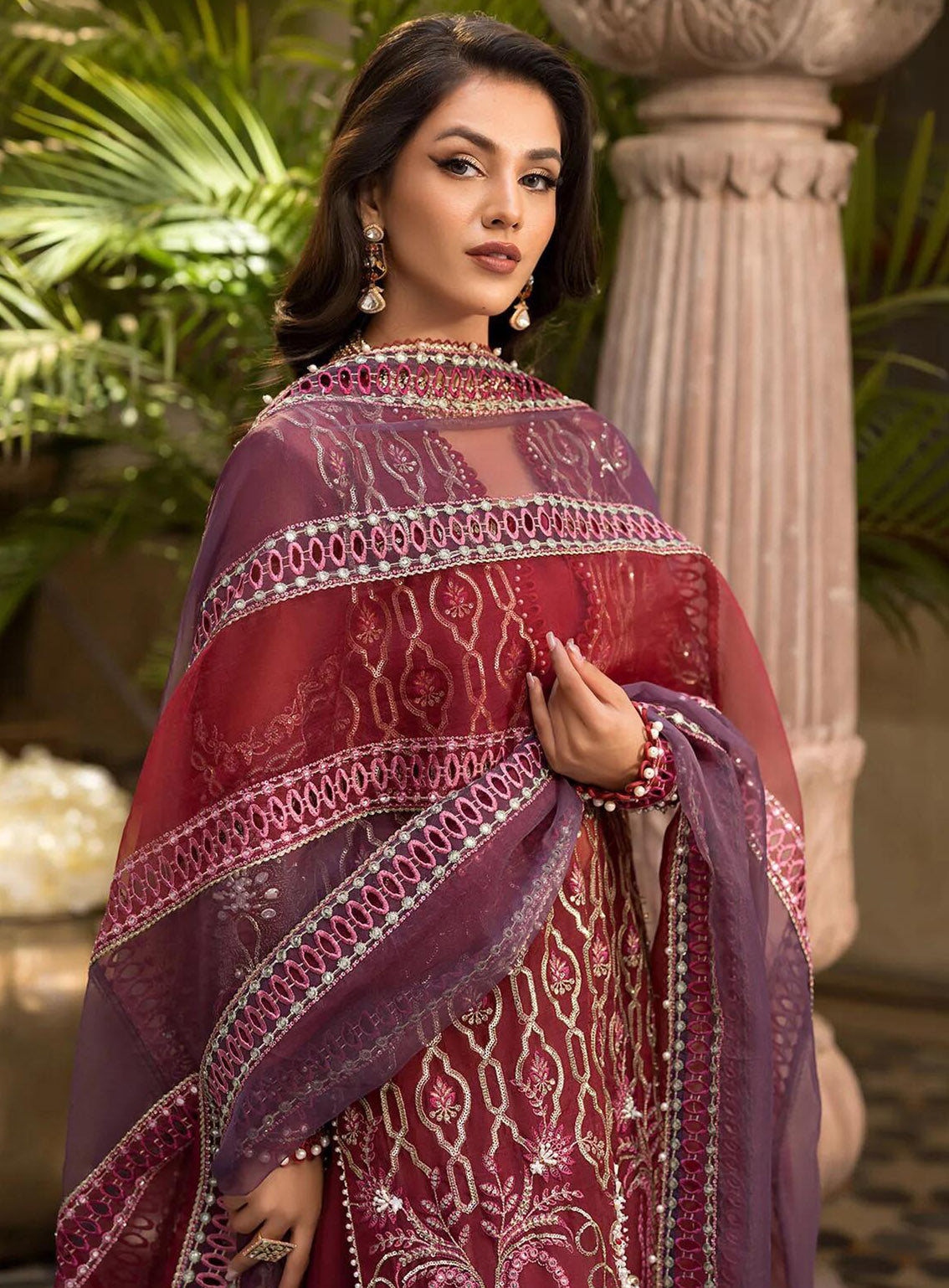 Celebrations by Elaf Embroidered Organza Suits Unstitched 4 Piece - EF24CF EFH-06 GHAZAL Celebrations by Elaf Embroidered Organza Suits Unstitched 4 Piece - EF24CF EFH-06 GHAZAL