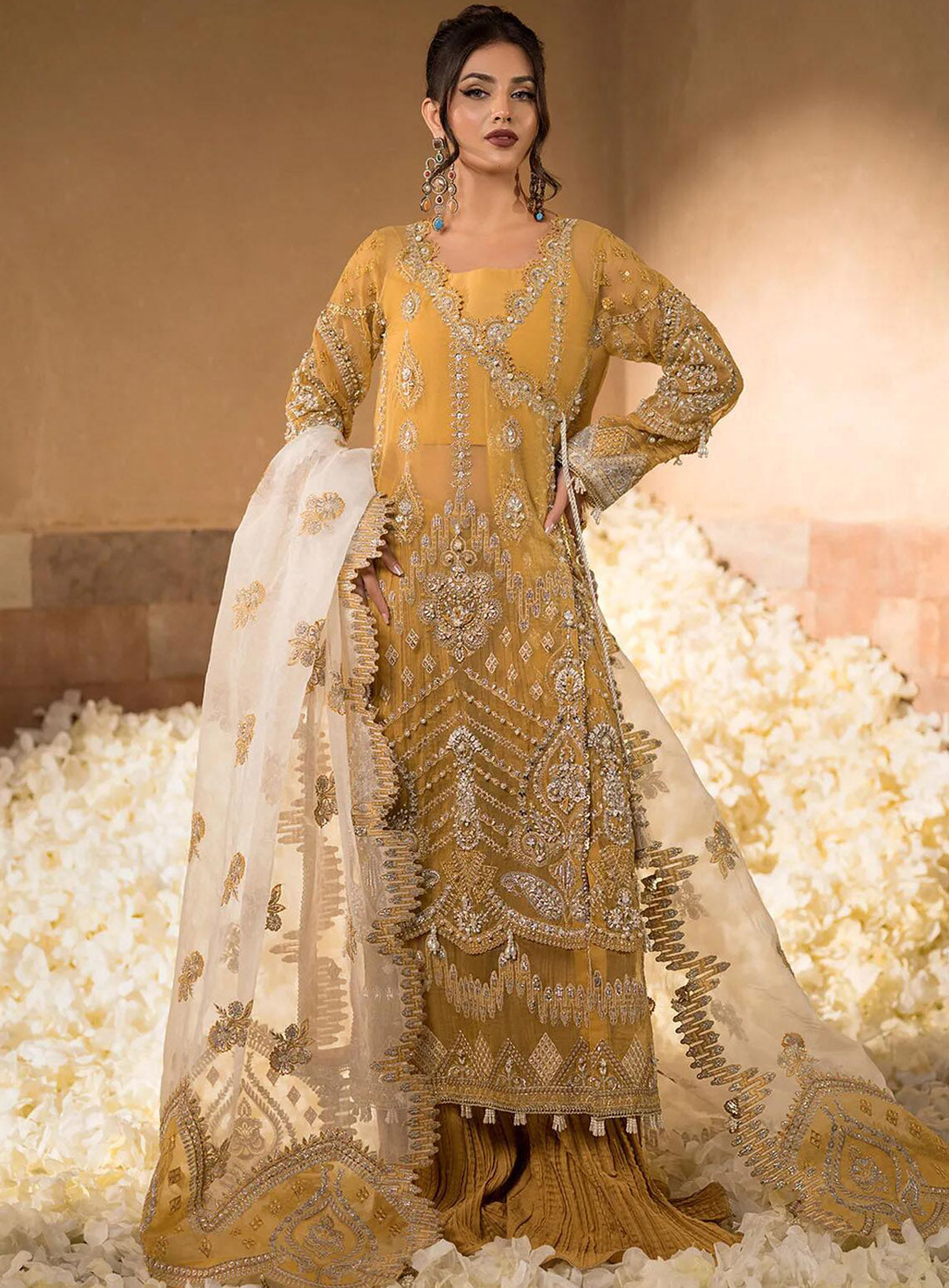 Celebrations by Elaf Embroidered Organza Suits Unstitched 4 Piece - EF24CF EFH-07 SAHAR Celebrations by Elaf Embroidered Organza Suits Unstitched 4 Piece - EF24CF EFH-07 SAHAR