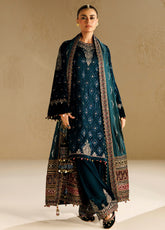 Chandni By Jazmin Luxury Embroidered Velvet 3 Piece Unstitched Suit JZ26CLV D-02 SHAB-E-NEEL
