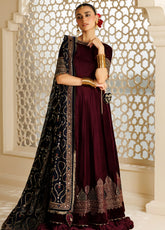 Chandni By Jazmin Luxury Embroidered Velvet 3 Piece Unstitched Suit JZ26CLV D-04 ZARYAB