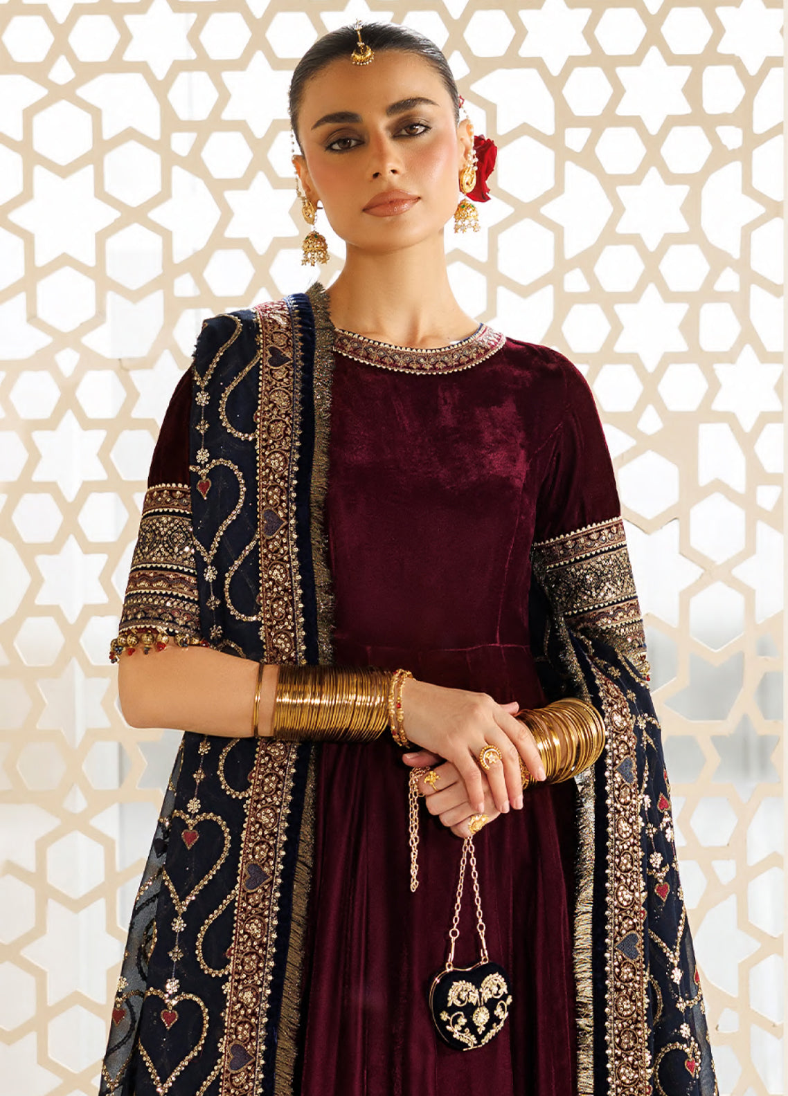 Chandni By Jazmin Luxury Embroidered Velvet 3 Piece Unstitched Suit JZ26CLV D-04 ZARYAB Chandni By Jazmin Luxury Embroidered Velvet 3 Piece Unstitched Suit JZ26CLV D-04 ZARYAB