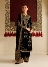 Chandni By Jazmin Luxury Embroidered Velvet 3 Piece Unstitched Suit JZ26CLV D-05 ZEENAT