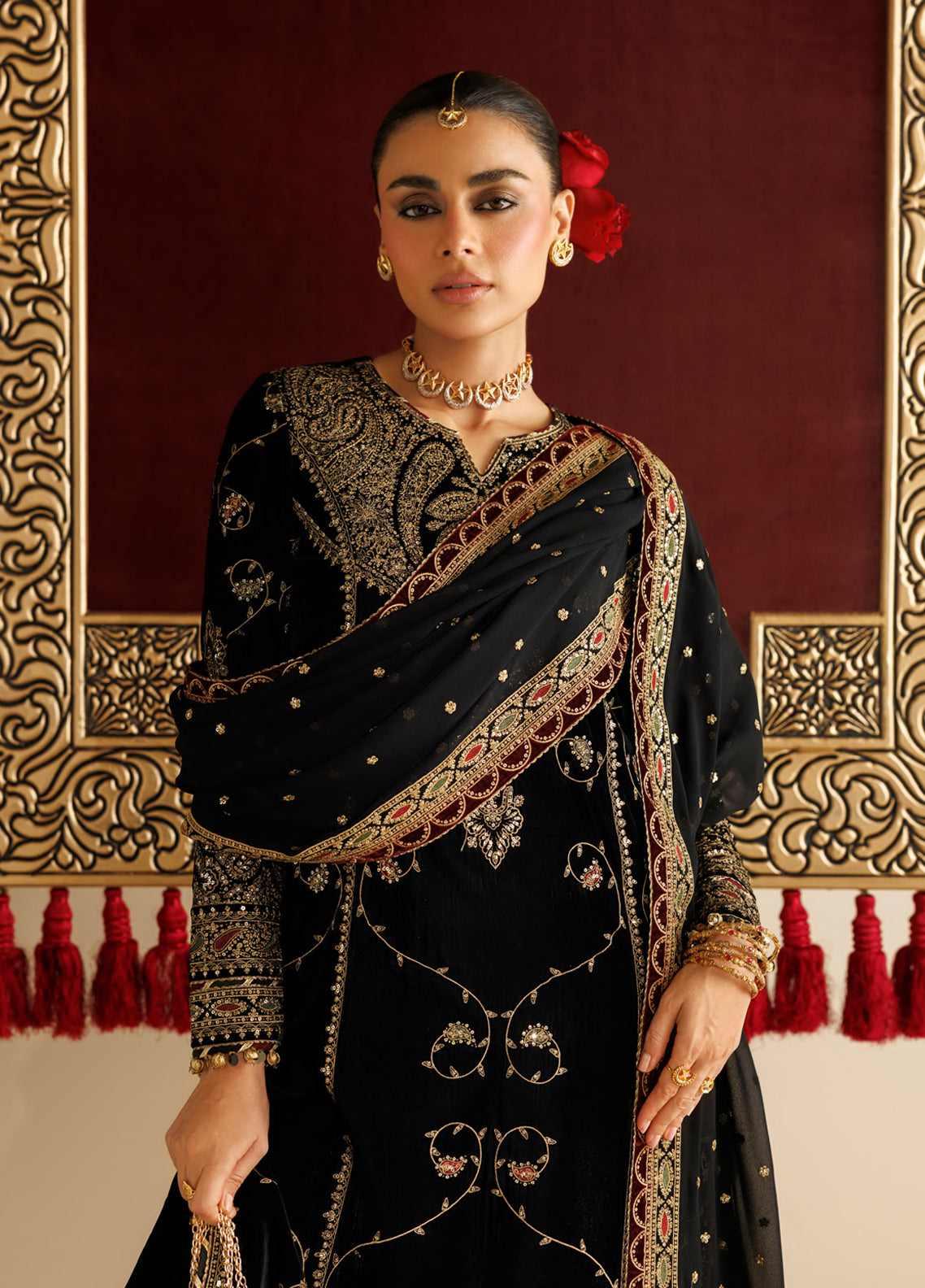 Chandni By Jazmin Luxury Embroidered Velvet 3 Piece Unstitched Suit JZ26CLV D-05 ZEENAT Chandni By Jazmin Luxury Embroidered Velvet 3 Piece Unstitched Suit JZ26CLV D-05 ZEENAT