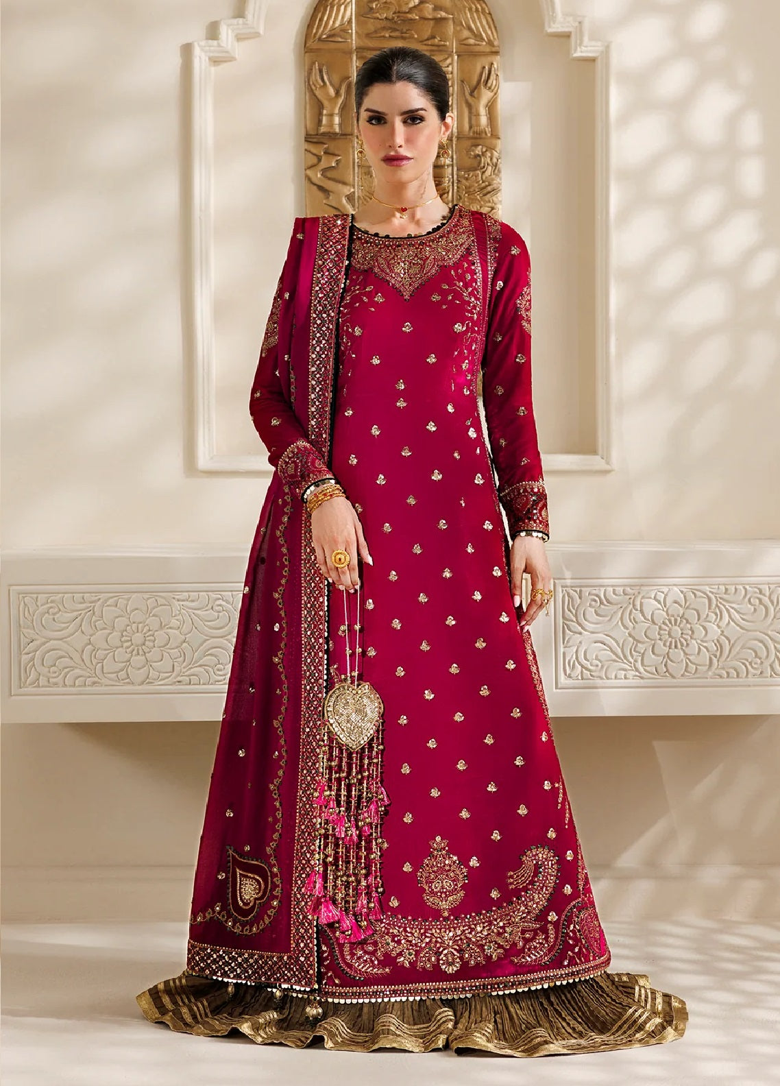 Chandni By Jazmin Luxury Embroidered Velvet 3 Piece Unstitched Suit JZ26CLV D-06 ZAR-E-GULAB Chandni By Jazmin Luxury Embroidered Velvet 3 Piece Unstitched Suit JZ26CLV D-06 ZAR-E-GULAB